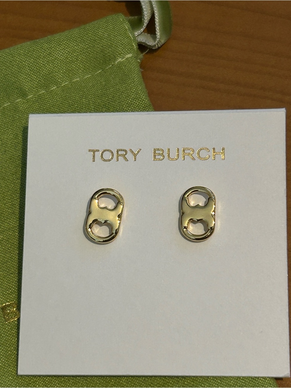 Tory Burch Gold Gemini Link Stud Earrings